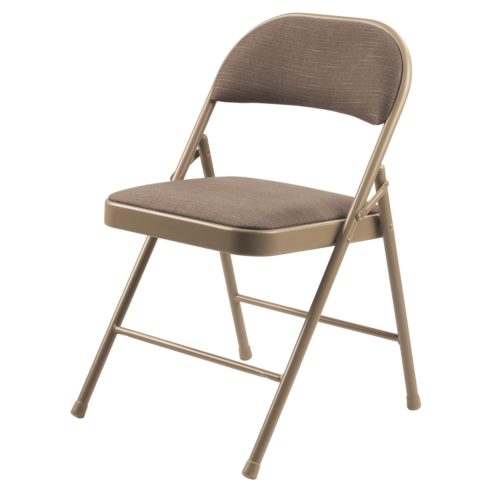 National Public Seating Fabric Padded Folding Chairs, 4-Pk., Brown, Model# 973
